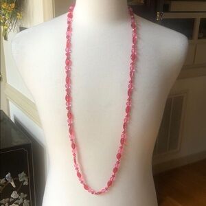 Elegant Pink Beaded Necklace